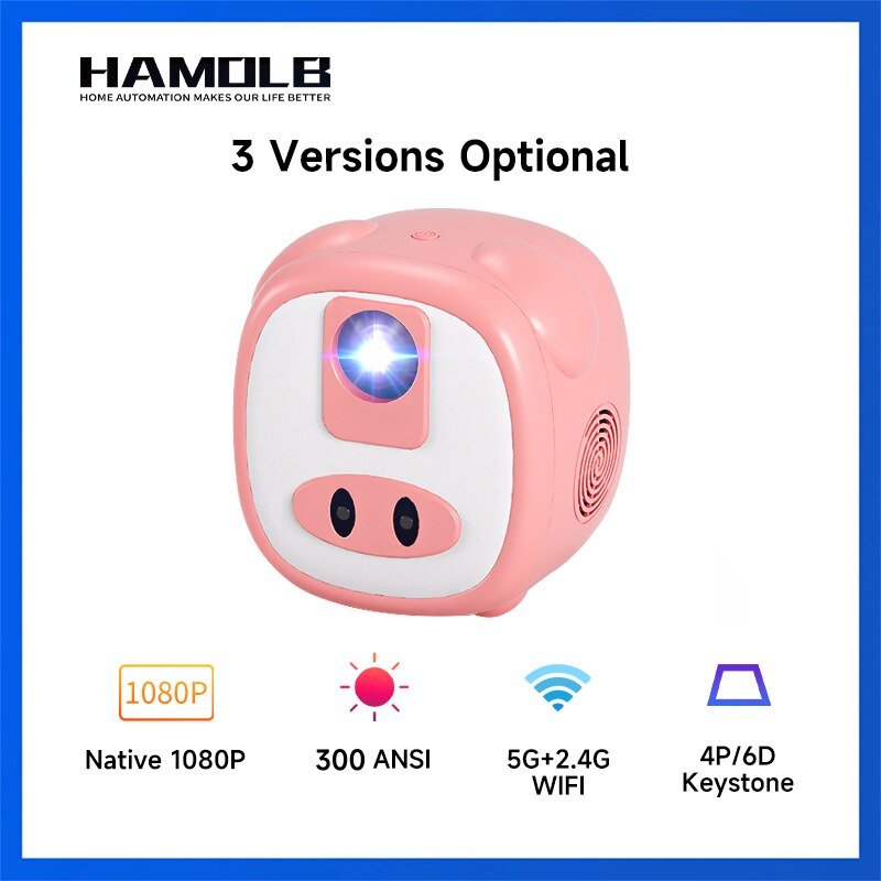 HAMOLB-C1 Ǳ 1080p Ǯ hd  5g wifi BT , ޴ Ȩ þ, led, ̸  ޴ 